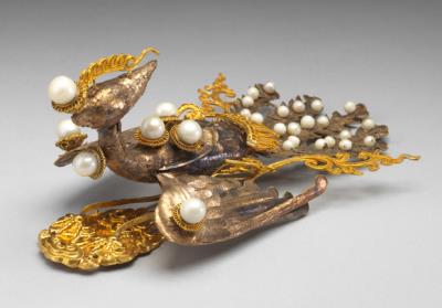 图片[2]-Birch-bark phoenix finial with gold inlay, Qing dynasty, 18-19th c., Qing court work.-China Archive